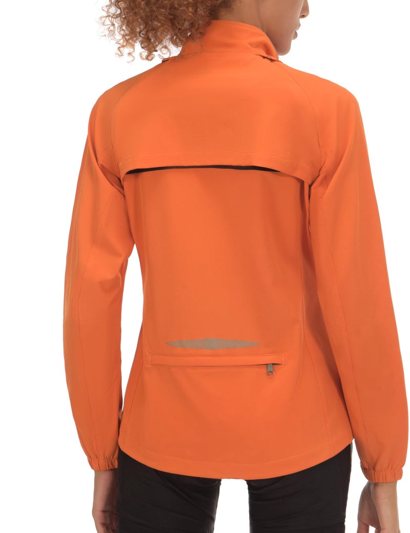 Little Donkey Andy Women's Quick-Dry Running Jacket Convertible UPF 50+ Cycling Jacket Windbreaker with Removable Sleeves Orange Size S - Image 1